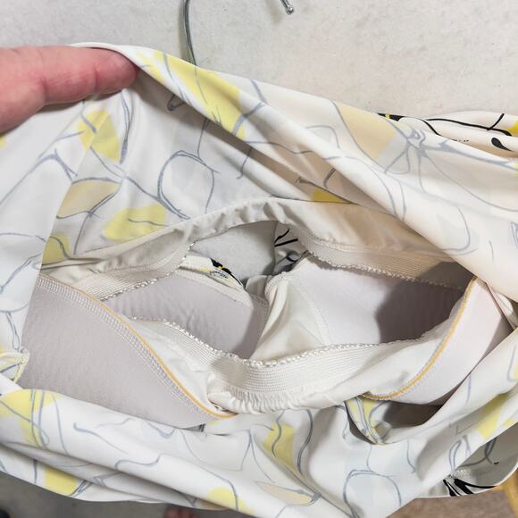 Jantzen Halter Swim Top Woman's 16 Japanese Floral Padded Bra Spandex Stretch - Picture 8 of 16